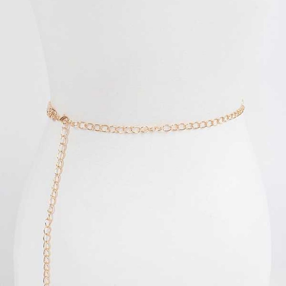 Plus Size Layer Chain Belt- Gold - Picture 3 of 4